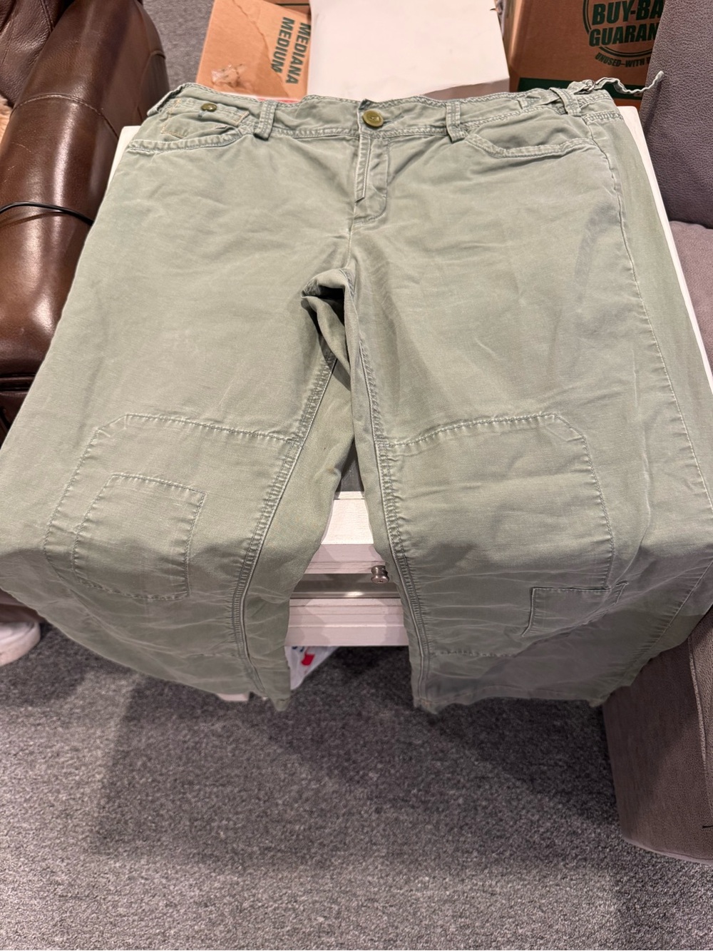 Women's Cargo Pants in Sage Green